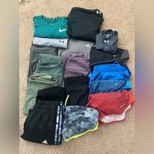 Athletic bundle- Nike, Adidas, Underamour, and clothes from Tj maxx